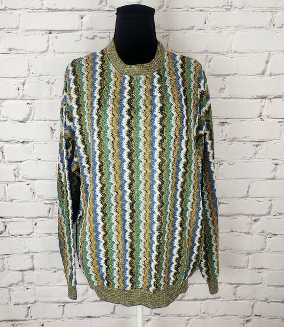 Tundra Other - Vintage Tundra Canada Coogi Style Sweater Mens XL Textured Cosby grandpacore